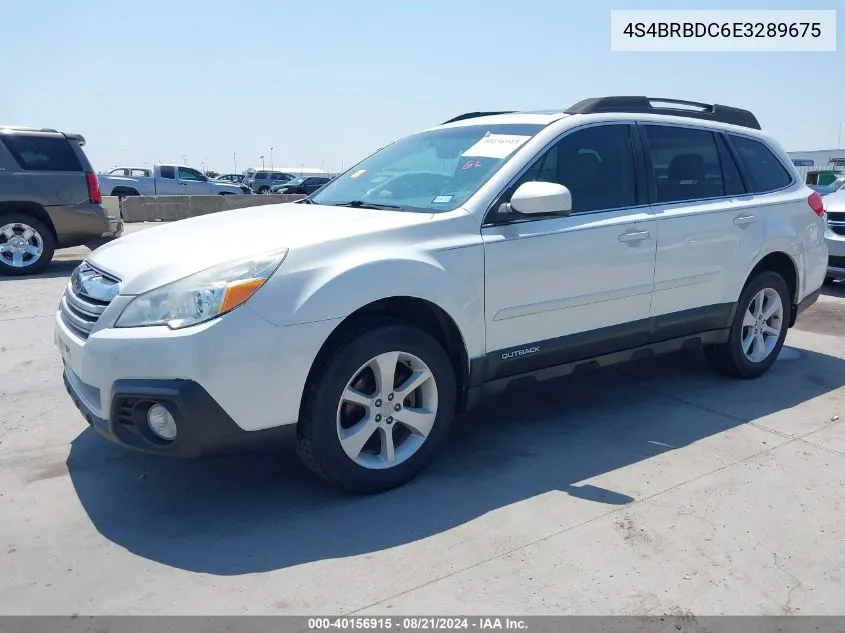 2014 Subaru Outback 2.5I Premium VIN: 4S4BRBDC6E3289675 Lot: 40156915