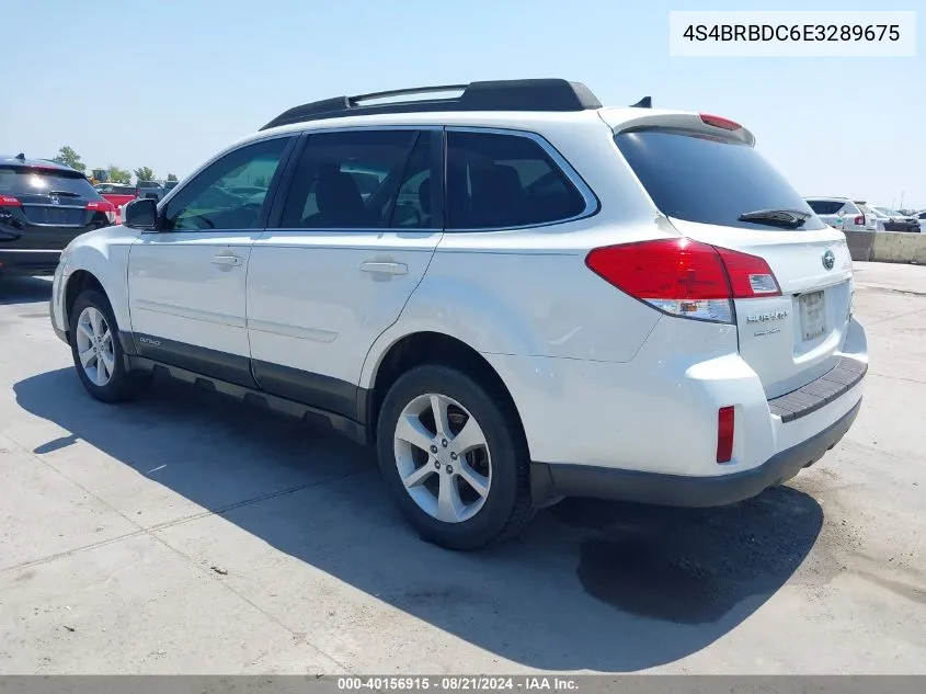 4S4BRBDC6E3289675 2014 Subaru Outback 2.5I Premium