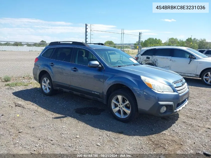 4S4BRBKC8E3231036 2014 Subaru Outback 2.5I Limited