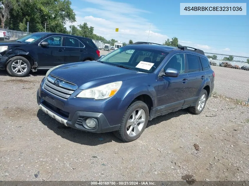 2014 Subaru Outback 2.5I Limited VIN: 4S4BRBKC8E3231036 Lot: 40169780