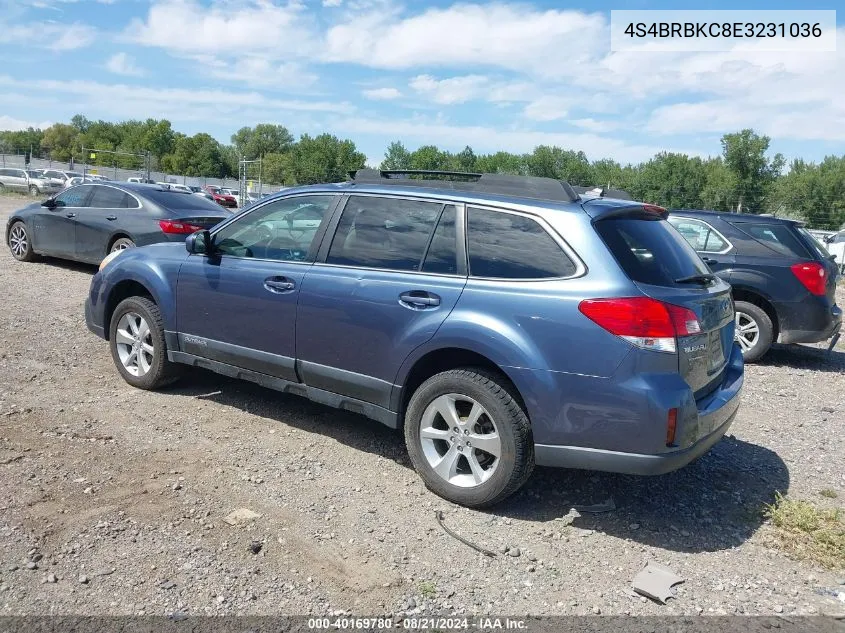 4S4BRBKC8E3231036 2014 Subaru Outback 2.5I Limited