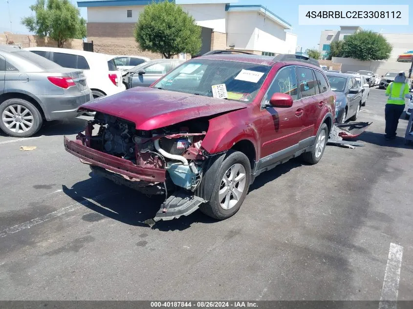 4S4BRBLC2E3308112 2014 Subaru Outback 2.5I Limited