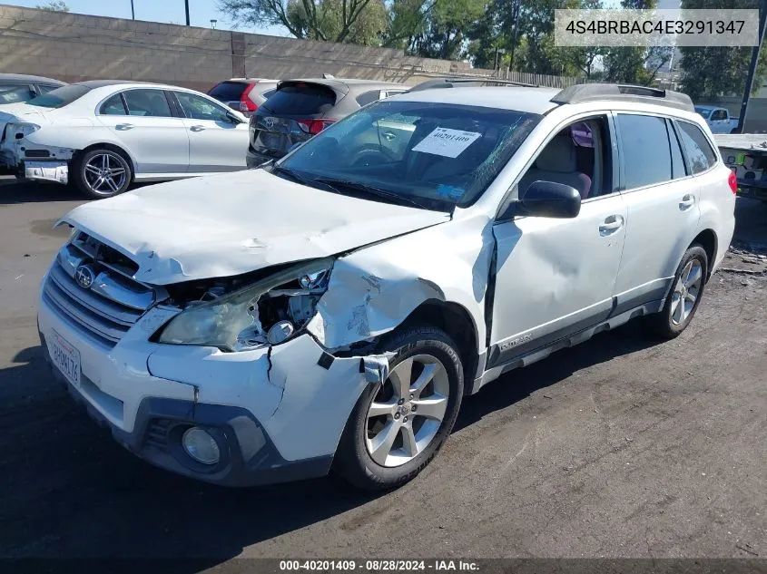 2014 Subaru Outback 2.5I VIN: 4S4BRBAC4E3291347 Lot: 40201409