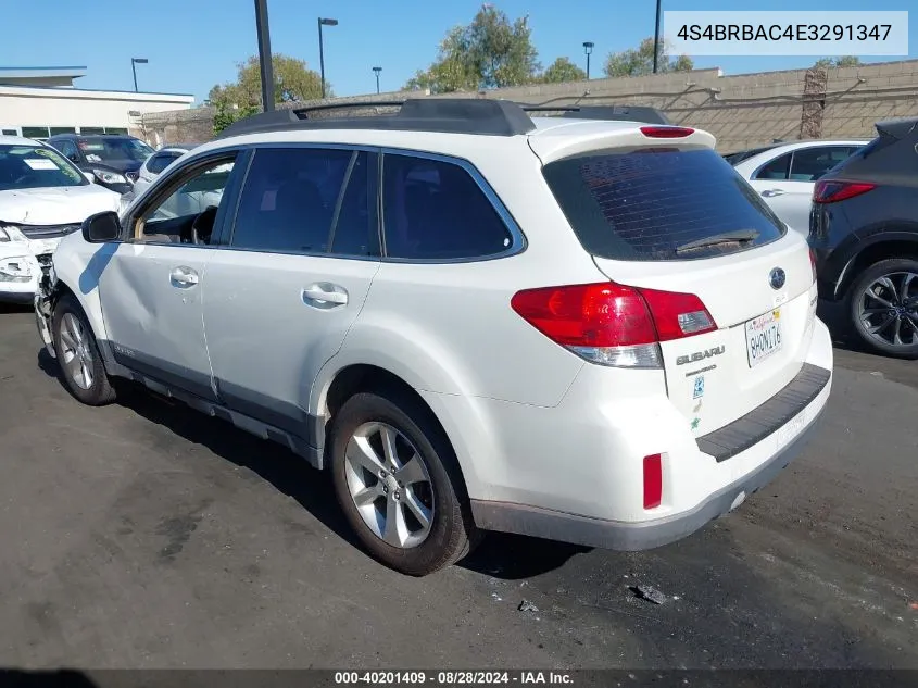 2014 Subaru Outback 2.5I VIN: 4S4BRBAC4E3291347 Lot: 40201409