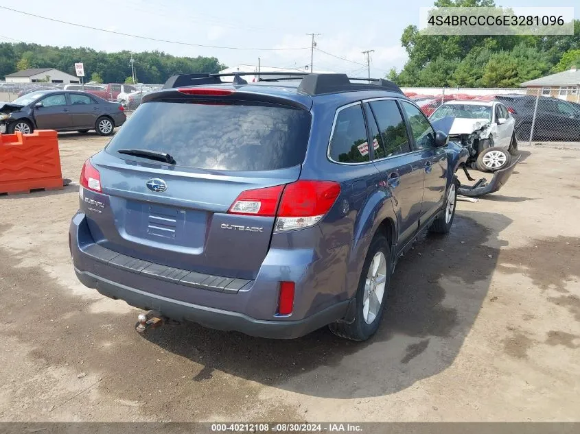 4S4BRCCC6E3281096 2014 Subaru Outback 2.5I Premium