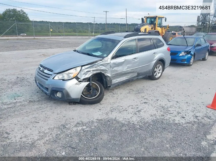 2014 Subaru Outback 2.5I Limited VIN: 4S4BRBMC3E3219681 Lot: 40226519