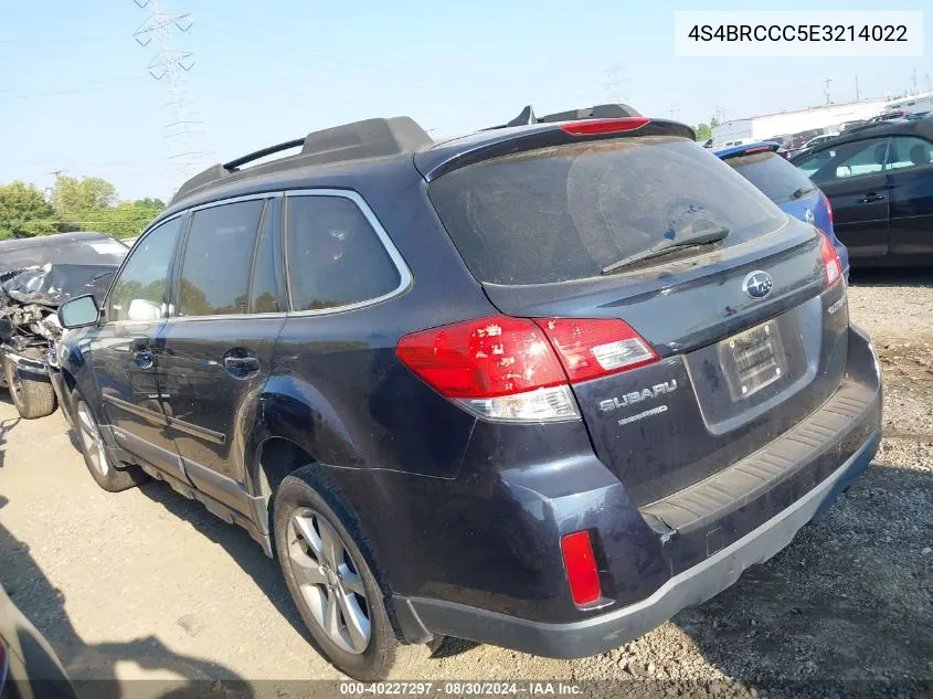 4S4BRCCC5E3214022 2014 Subaru Outback 2.5I Premium