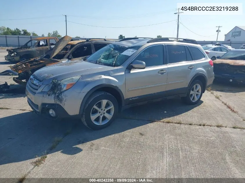 2014 Subaru Outback 2.5I Premium VIN: 4S4BRCCC2E3219288 Lot: 40242258