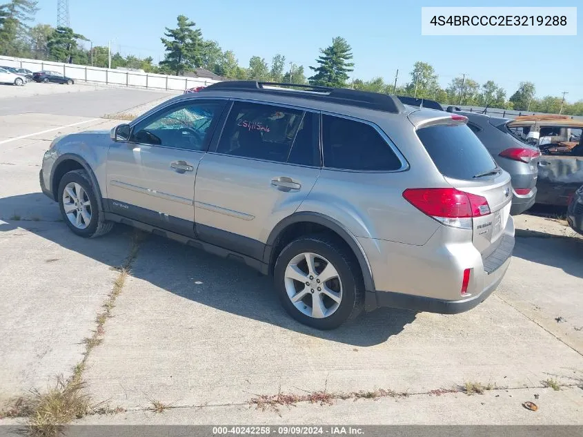 2014 Subaru Outback 2.5I Premium VIN: 4S4BRCCC2E3219288 Lot: 40242258