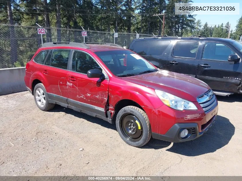 2014 Subaru Outback 2.5I VIN: 4S4BRBAC7E3321036 Lot: 40256974