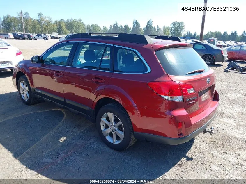 2014 Subaru Outback 2.5I VIN: 4S4BRBAC7E3321036 Lot: 40256974