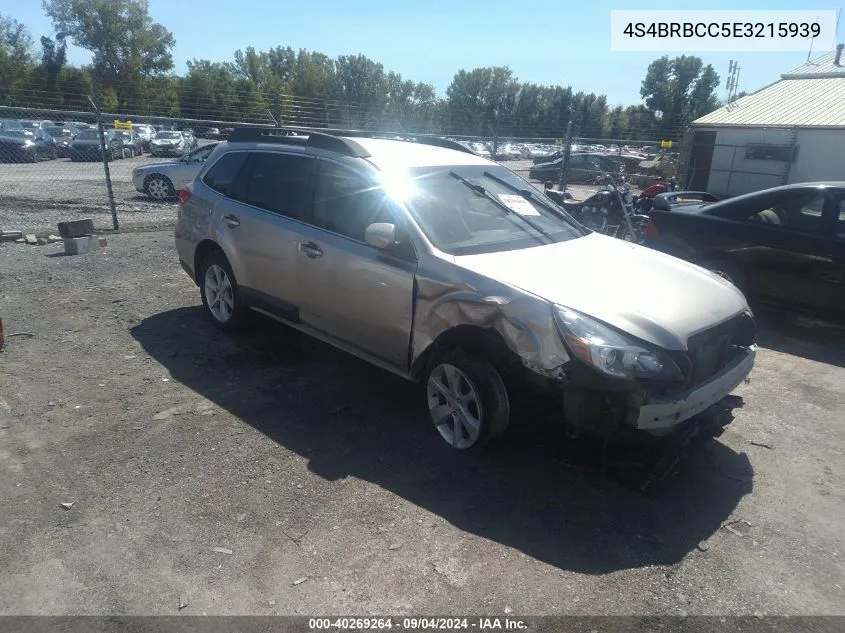 2014 Subaru Outback 2.5I Premium VIN: 4S4BRBCC5E3215939 Lot: 40269264