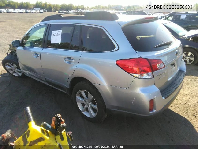 2014 Subaru Outback 2.5I Premium VIN: 4S4BRBCC2E3250633 Lot: 40274244