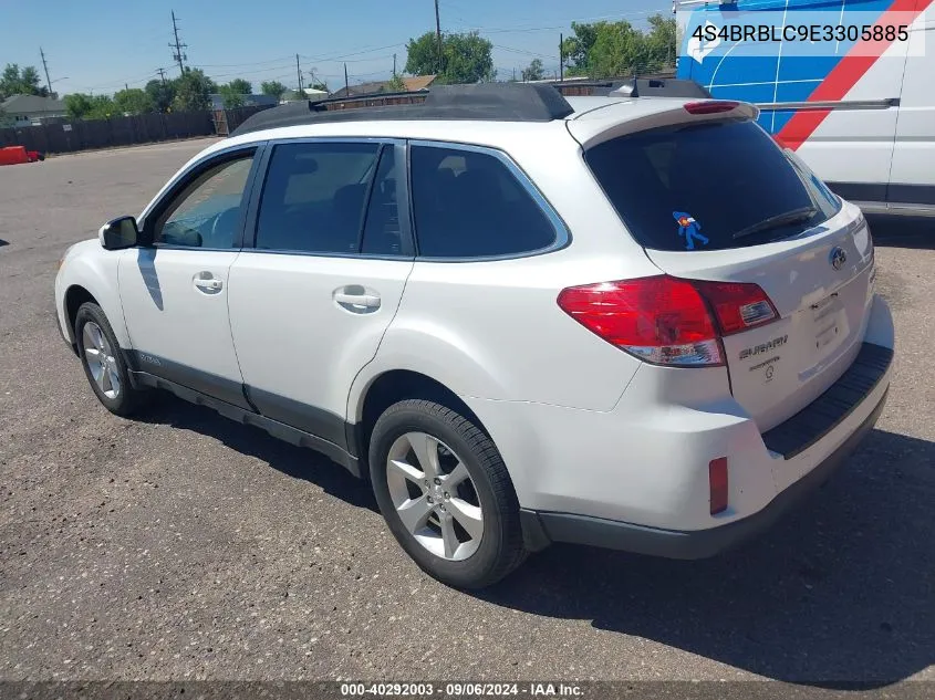 4S4BRBLC9E3305885 2014 Subaru Outback 2.5I Limited