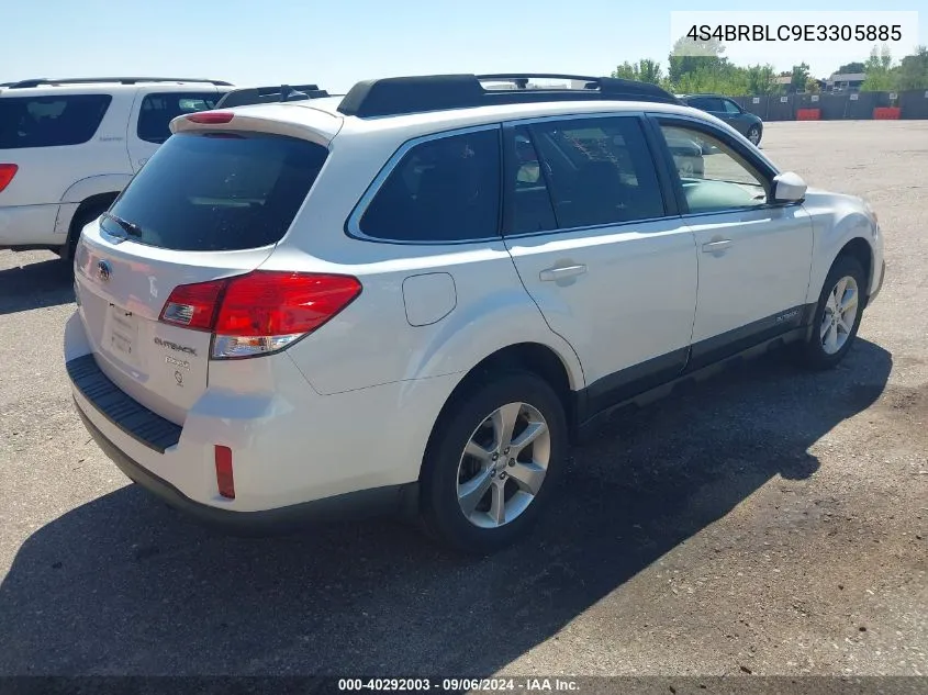 2014 Subaru Outback 2.5I Limited VIN: 4S4BRBLC9E3305885 Lot: 40292003