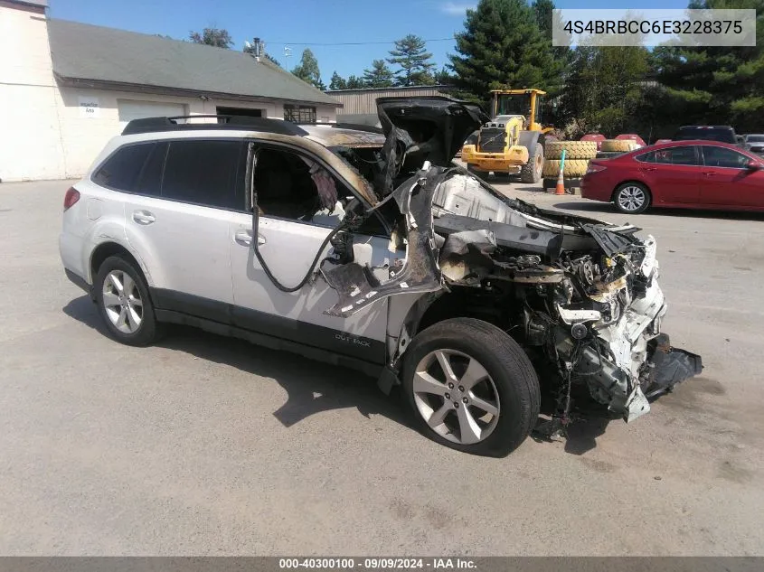 2014 Subaru Outback 2.5I Premium VIN: 4S4BRBCC6E3228375 Lot: 40300100