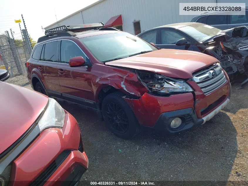 2014 Subaru Outback 2.5I Limited VIN: 4S4BRBLCXE3328088 Lot: 40326331