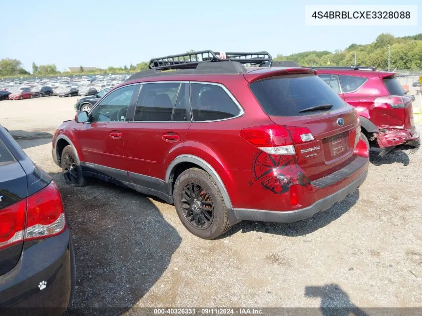 2014 Subaru Outback 2.5I Limited VIN: 4S4BRBLCXE3328088 Lot: 40326331