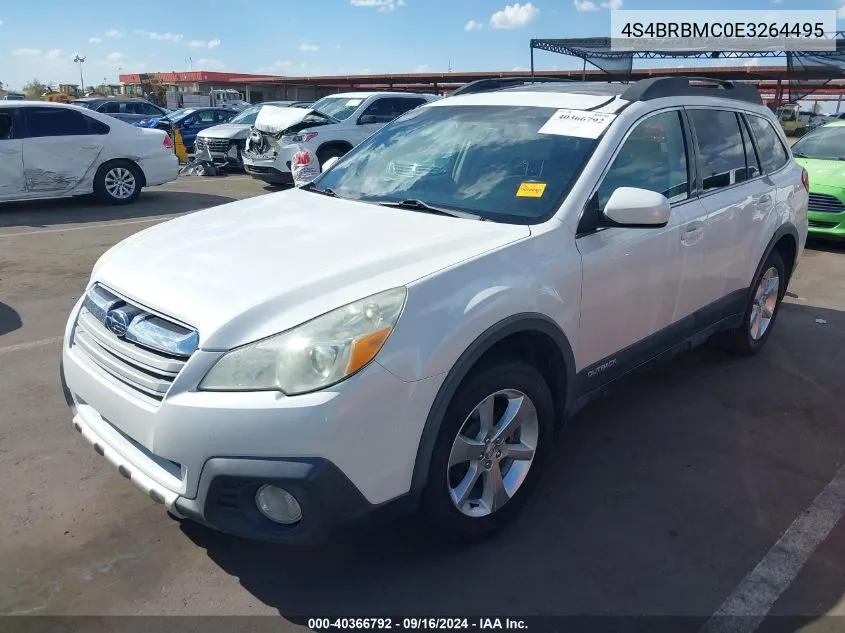 2014 Subaru Outback 2.5I Limited VIN: 4S4BRBMC0E3264495 Lot: 40366792