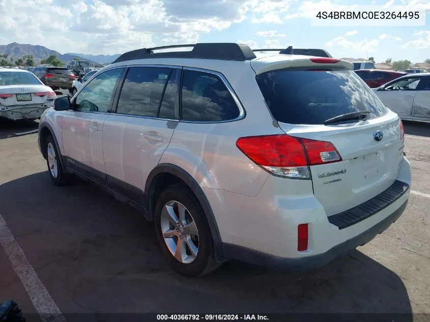 2014 Subaru Outback 2.5I Limited VIN: 4S4BRBMC0E3264495 Lot: 40366792