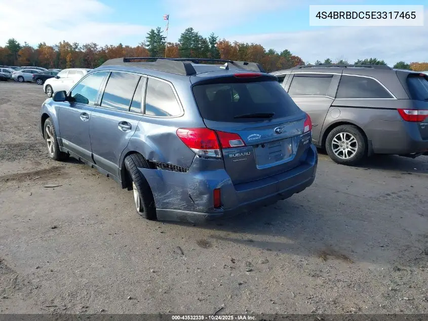 4S4BRBDC5E3317465 2014 Subaru Outback 2.5I Premium