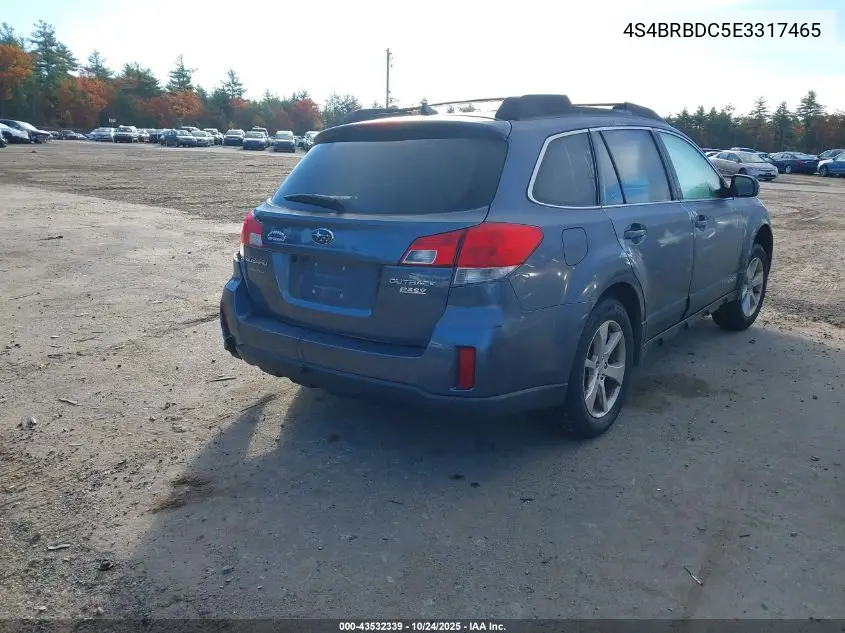4S4BRBDC5E3317465 2014 Subaru Outback 2.5I Premium