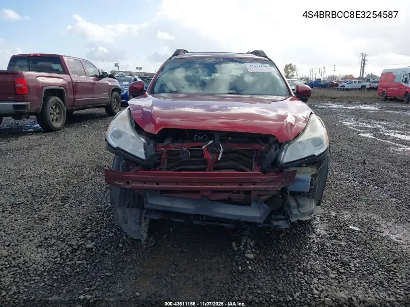 4S4BRBCC8E3254587 2014 Subaru Outback 2.5I Premium