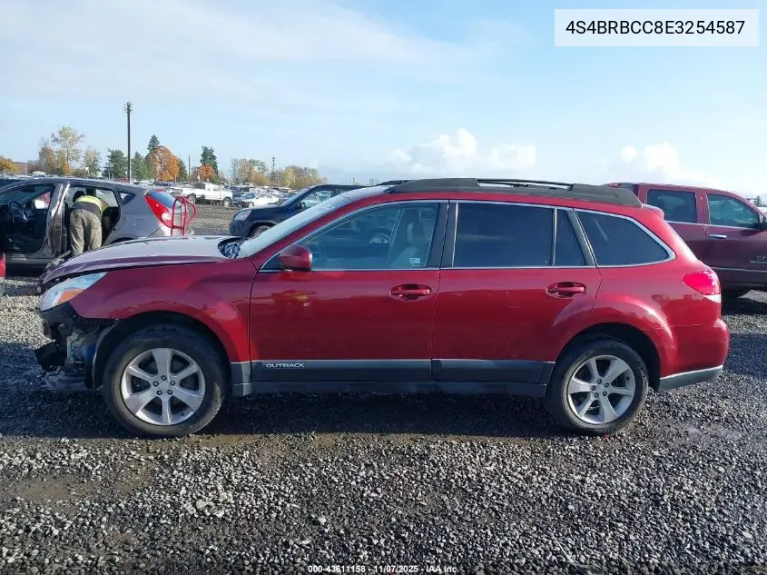 4S4BRBCC8E3254587 2014 Subaru Outback 2.5I Premium