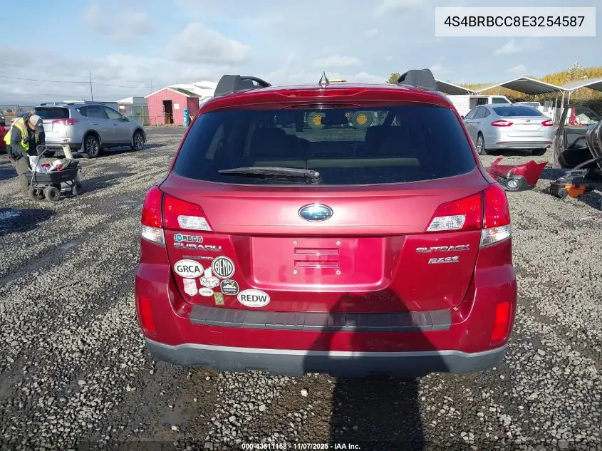 4S4BRBCC8E3254587 2014 Subaru Outback 2.5I Premium