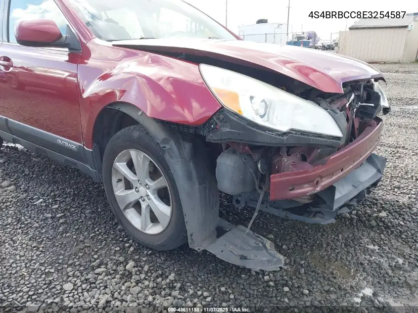 4S4BRBCC8E3254587 2014 Subaru Outback 2.5I Premium
