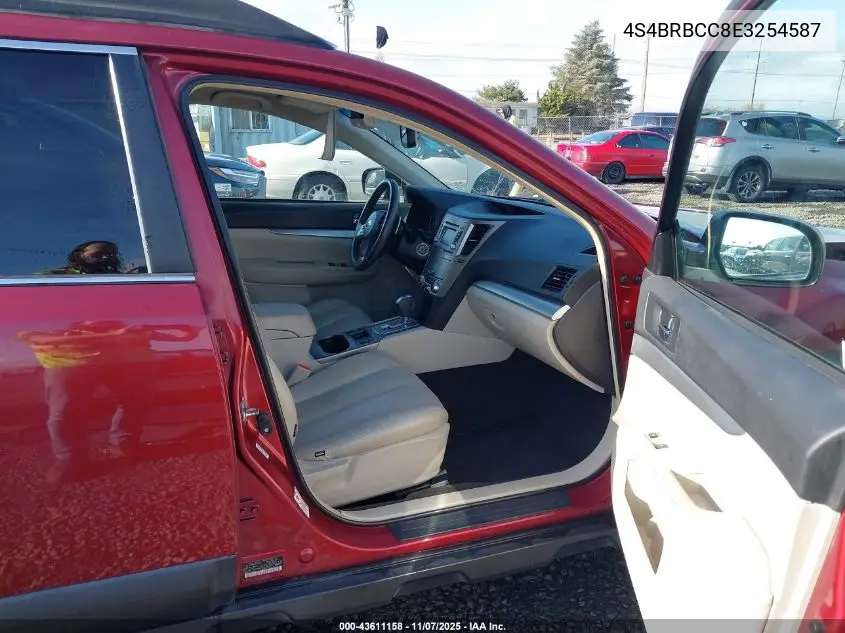 4S4BRBCC8E3254587 2014 Subaru Outback 2.5I Premium