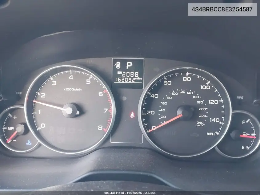 4S4BRBCC8E3254587 2014 Subaru Outback 2.5I Premium