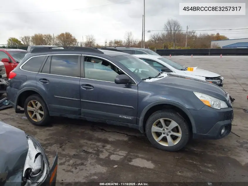 4S4BRCCC8E3257317 2014 Subaru Outback 2.5I Premium
