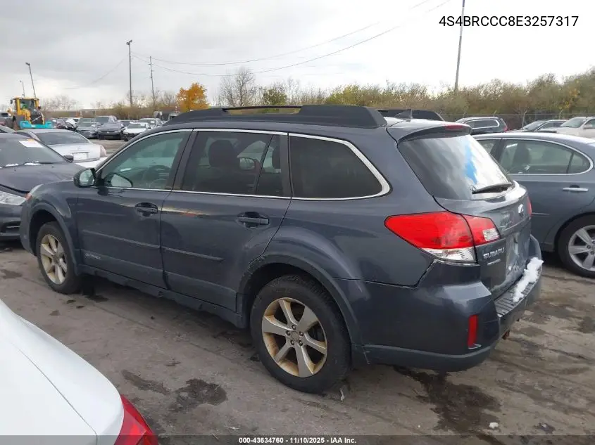 4S4BRCCC8E3257317 2014 Subaru Outback 2.5I Premium