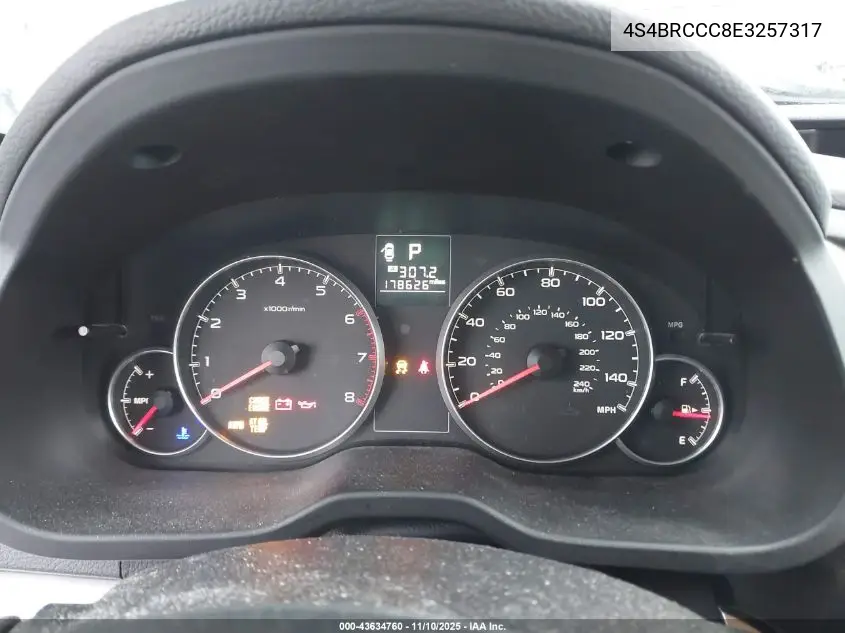 4S4BRCCC8E3257317 2014 Subaru Outback 2.5I Premium