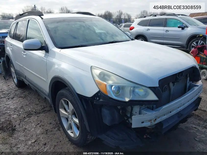 4S4BRBLC0E3308559 2014 Subaru Outback 2.5I Limited