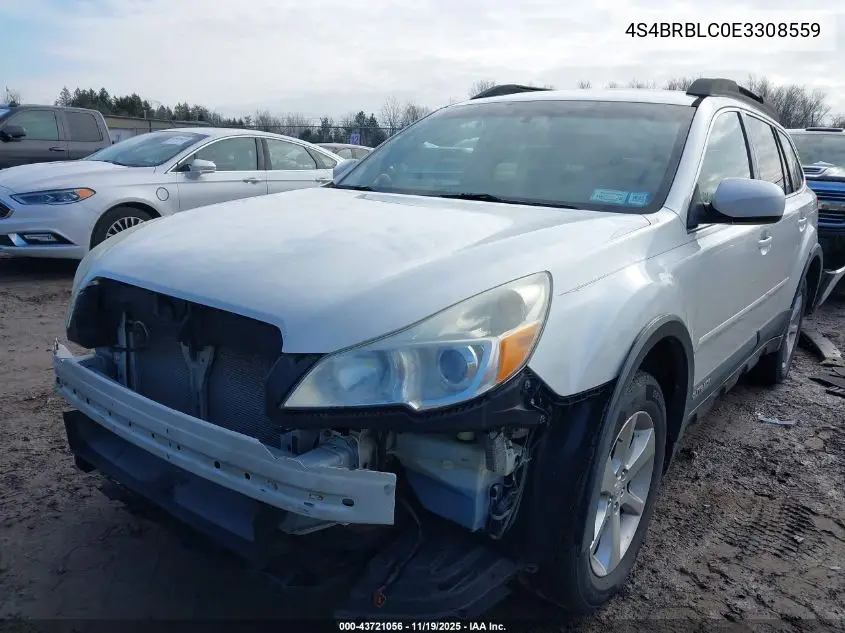 4S4BRBLC0E3308559 2014 Subaru Outback 2.5I Limited