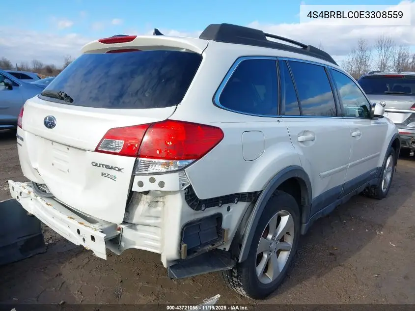4S4BRBLC0E3308559 2014 Subaru Outback 2.5I Limited