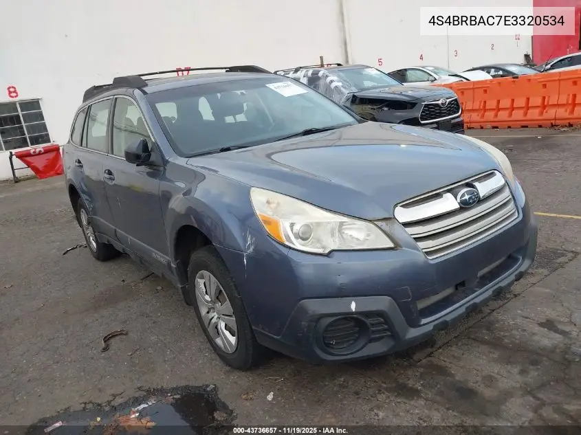 4S4BRBAC7E3320534 2014 Subaru Outback 2.5I