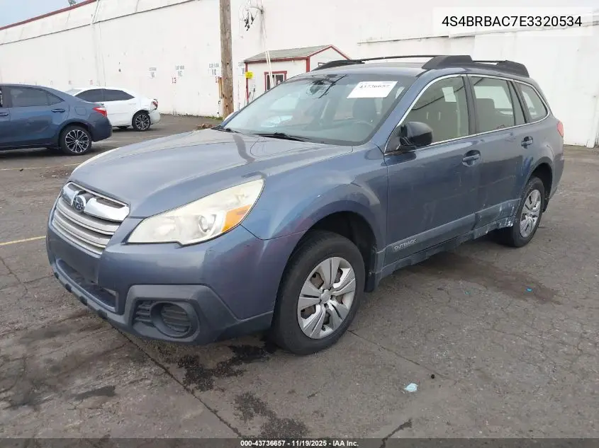 4S4BRBAC7E3320534 2014 Subaru Outback 2.5I