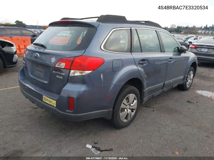 4S4BRBAC7E3320534 2014 Subaru Outback 2.5I