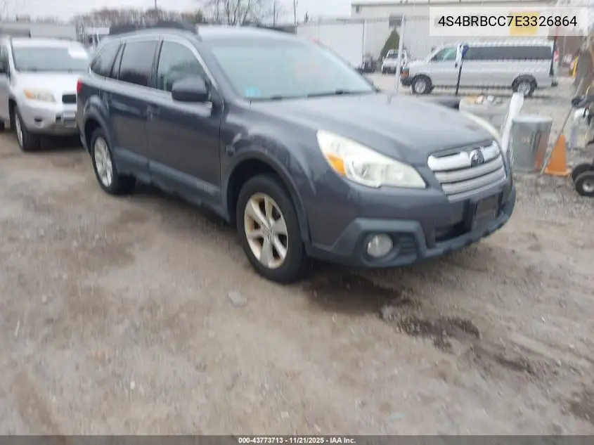 4S4BRBCC7E3326864 2014 Subaru Outback 2.5I Premium