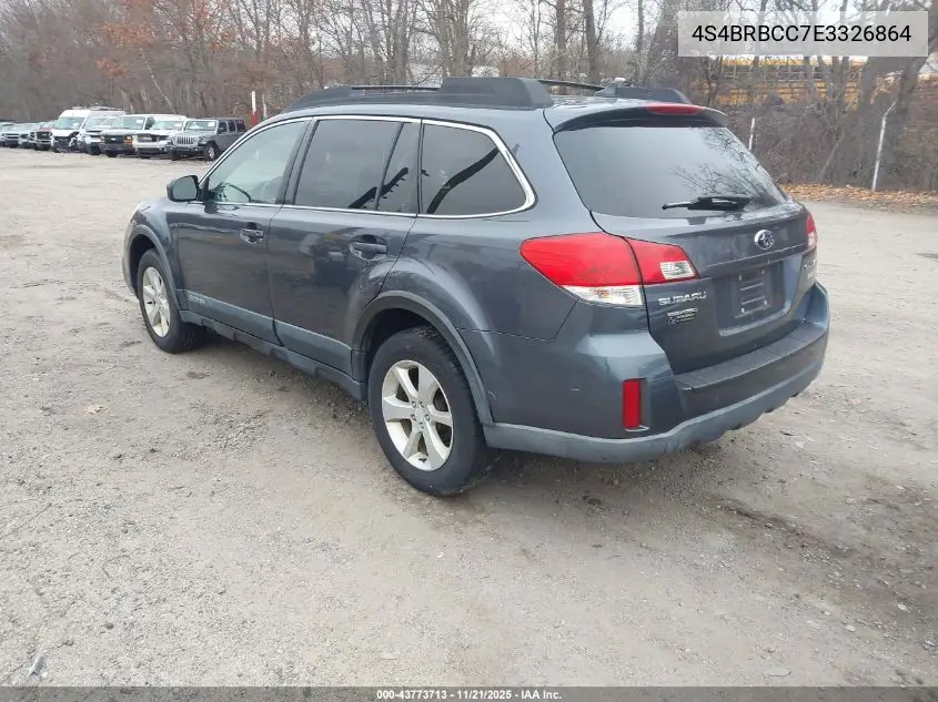 4S4BRBCC7E3326864 2014 Subaru Outback 2.5I Premium