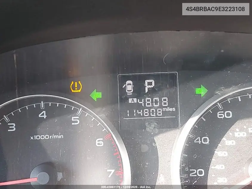 4S4BRBAC9E3223108 2014 Subaru Outback 2.5I