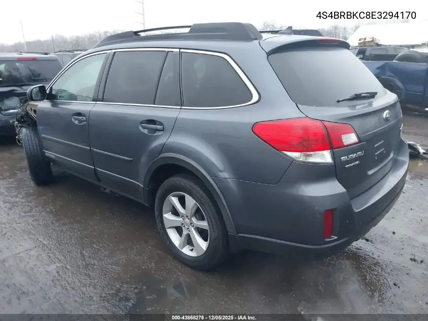 4S4BRBKC8E3294170 2014 Subaru Outback 2.5I Limited