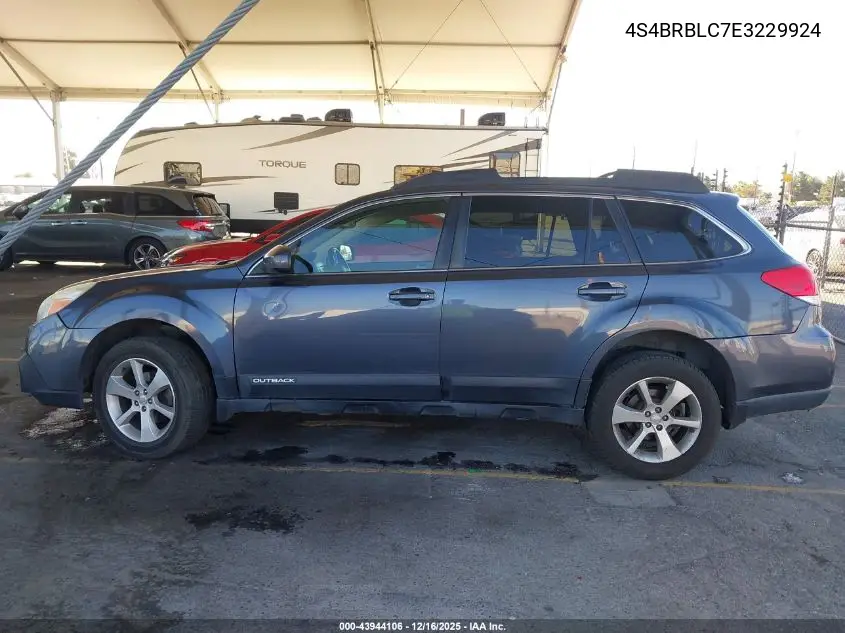 4S4BRBLC7E3229924 2014 Subaru Outback 2.5I Limited