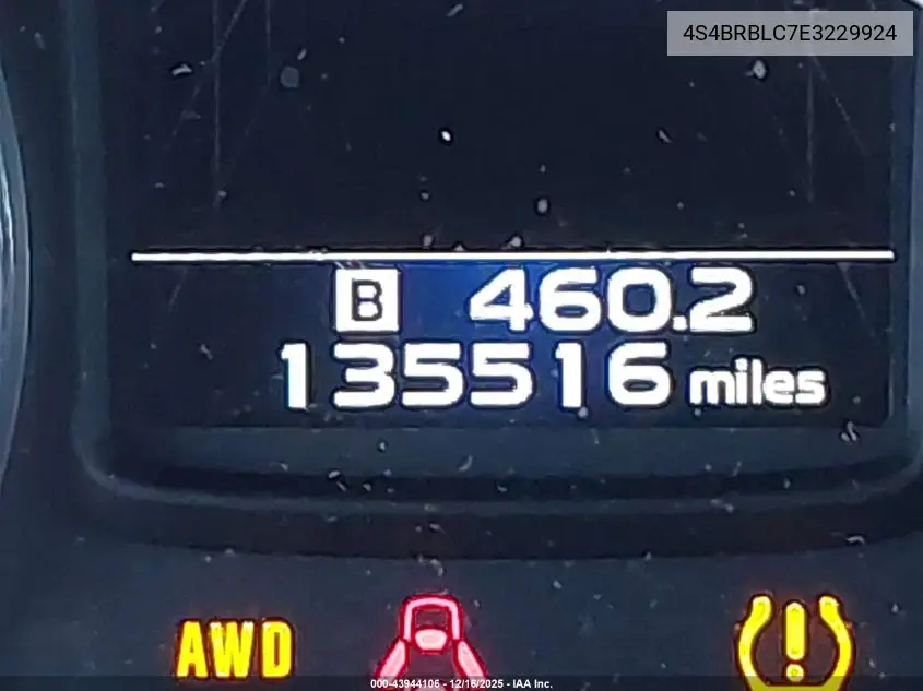 4S4BRBLC7E3229924 2014 Subaru Outback 2.5I Limited