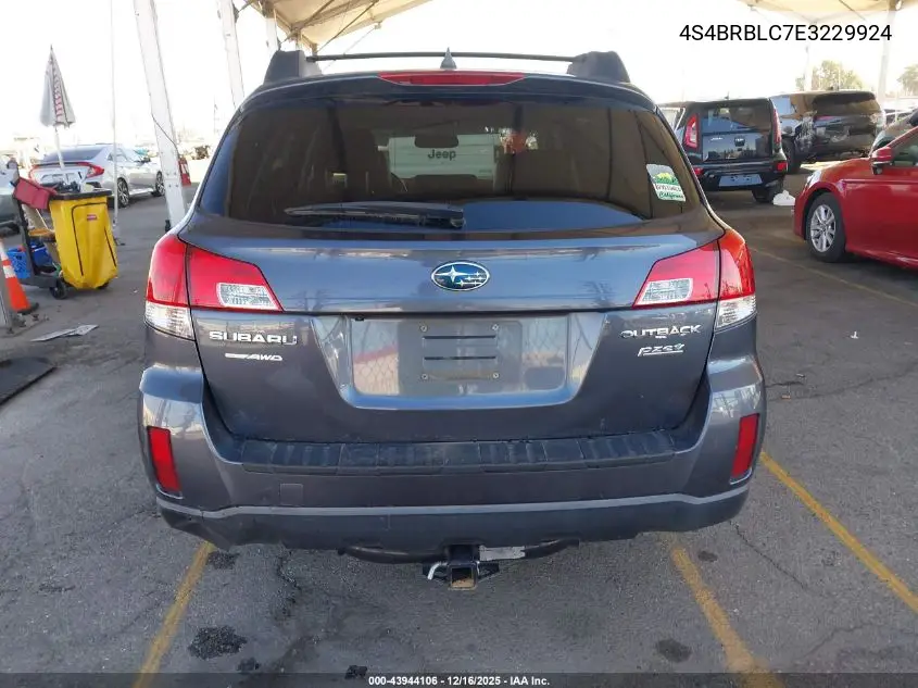 4S4BRBLC7E3229924 2014 Subaru Outback 2.5I Limited