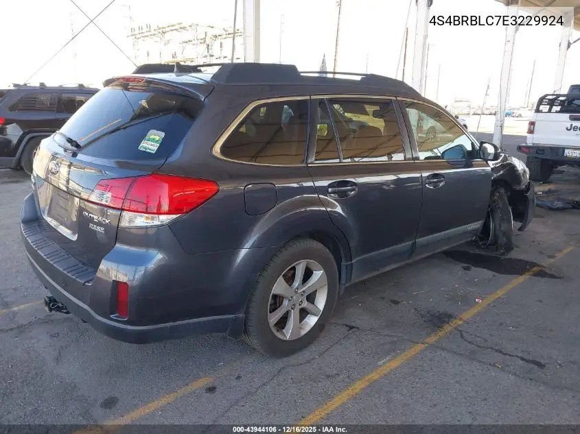 4S4BRBLC7E3229924 2014 Subaru Outback 2.5I Limited