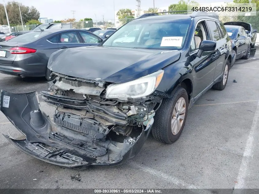 4S4BSACC6F3314219 2015 Subaru Outback 2.5I Premium